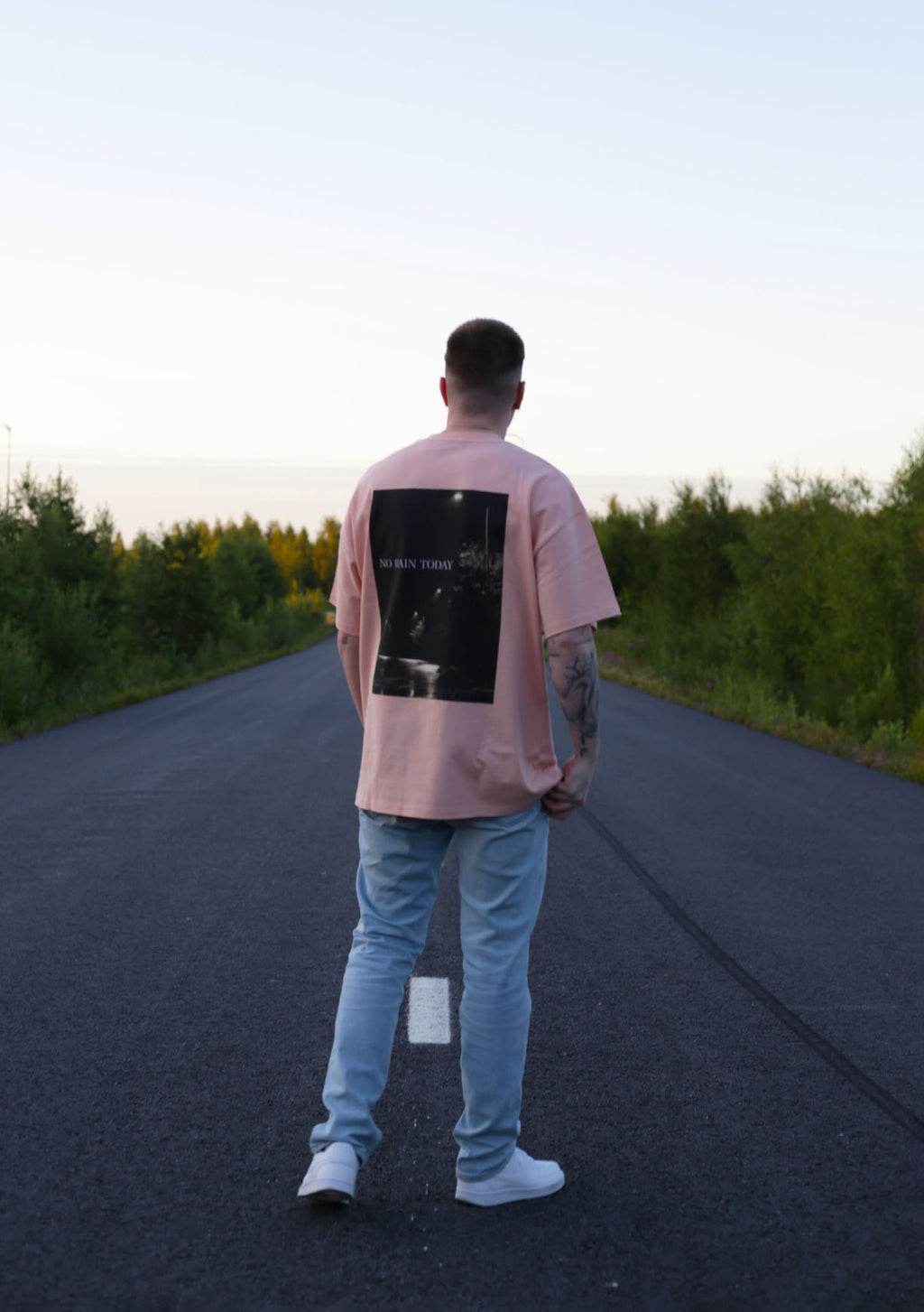 NO RAIN TODAY Oversized Tee (Pink)